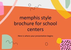 Broșura în stil Memphis pentru centrele școlare