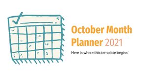 October Month Planner 2021 Infographics