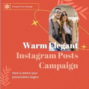 Warme, elegante Instagram-Posts-Kampagne