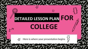 Plan de lección detallado para la universidad