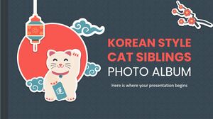 Korean Style Cat Siblings Photo Album