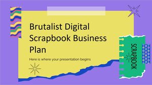 Plano de negócios de álbum de recortes digital brutalista