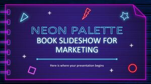 Diaporama de livres de palettes néon pour le marketing