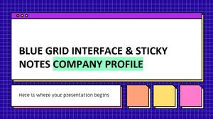 Blue Grid Interface & Sticky Notes Profilul companiei