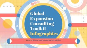 Infographies de la boîte à outils de conseil en expansion mondiale