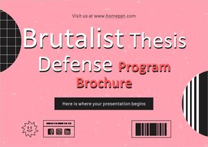 Brutalist Tez Savunma Programı Broşürü