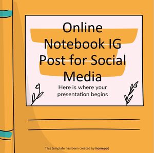 Publication IG de bloc-notes en ligne pour les médias sociaux