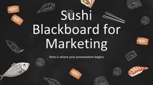 マーケティング用の寿司黒板