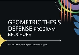 Brochure du programme de soutenance de thèse géométrique