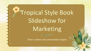 Prezentare de diapozitive de carte în stil tropical pentru marketing