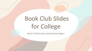 Diapositive del club del libro per il college