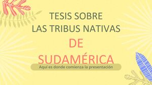 Thèse sur les tribus autochtones d'Amérique du Sud