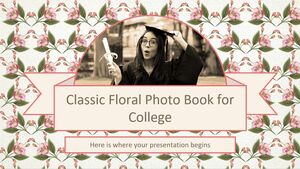 Classic Floral Photo Book for College
