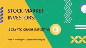 Investitori de pe piața de valori: Este Crypto Crash important?