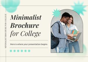 Brochure minimalista per il college