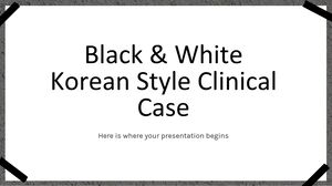 Caso clinico in stile coreano in bianco e nero