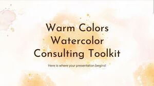 Kit de herramientas de consultoría de acuarela de colores cálidos