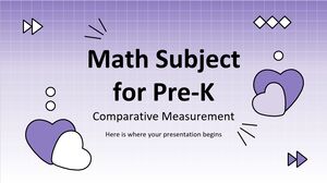 Materia di matematica per la scuola materna: misurazione comparativa