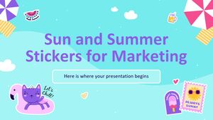 マーケティング用の太陽と夏のステッカー