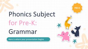 Materia de fonética para preescolar: gramática