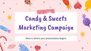 Marketingkampagne für Süßigkeiten und Süßigkeiten