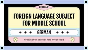 Matière de langue étrangère pour le collège - 6e année : allemand