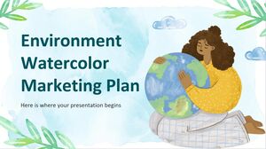 Plan de marketing de acuarela ambiental
