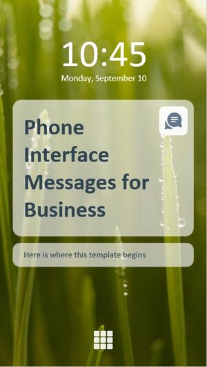 Phone Interface Messages for Business