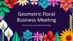 Reunión de negocios floral geométrica