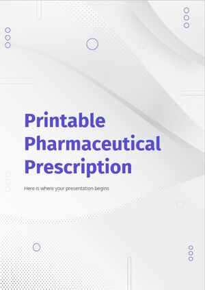 Prescription pharmaceutique imprimable