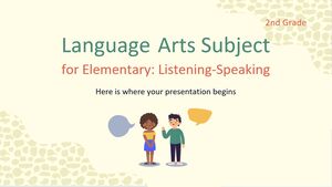 Disciplina Arte Limbii pentru Primar - Clasa a II-a: Ascultare / Vorbire
