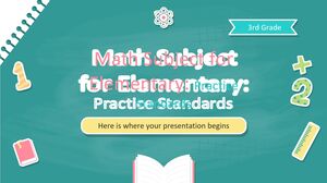 Materia de Matemáticas para Primaria - 3er Grado: Estándares de Práctica