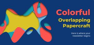 Boletim informativo sobre papercraft colorido sobreposto