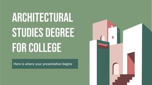 Licenciatura en Estudios de Arquitectura para la Universidad
