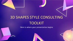 Setul de instrumente de consultanță stil 3D Shapes