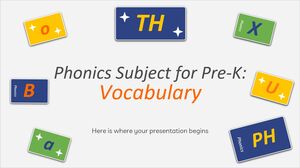 Materia di fonetica per la scuola materna: vocabolario