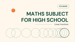 Disciplina de Matemática para Ensino Médio - 9º Ano: Funções Lineares