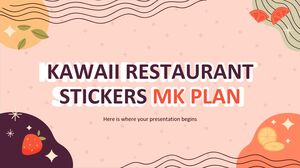 خطة ملصقات مطاعم Kawaii MK
