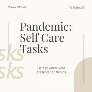 Pandemia: Tarefas de autocuidado com postagens Square IG