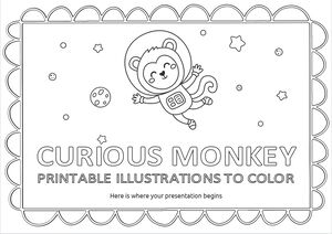 Ciekawe małpy ilustracje do wydrukowania