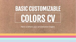 CV básico de cores personalizáveis
