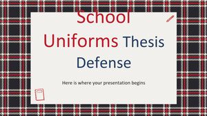 Soutenance de thèse sur les uniformes scolaires