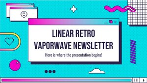 Информационный бюллетень Linear Retro Vaporwave