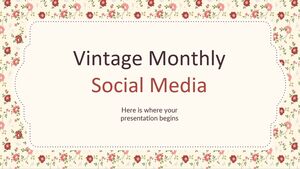 Redes sociales mensuales vintage