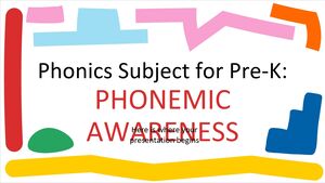 Temat akustyki dla dzieci w wieku przedszkolnym: Świadomość fonemiczna