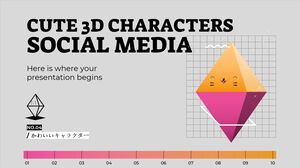 Simpatici personaggi 3D sui social media
