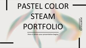 Portafolio de vapor de colores pastel