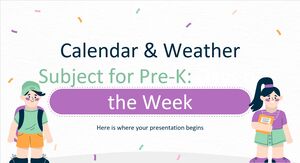 Temat kalendarza i pogody dla przedszkolaków: Dni tygodnia