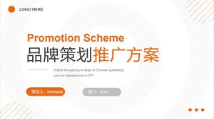 Modèle PPT simplifié de planification et de promotion de la marque Orange Téléchargement gratuit