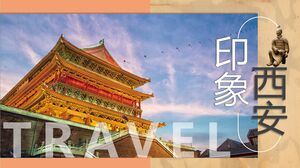 Modèle PPT d'introduction aux attractions du guide touristique de Xi'an